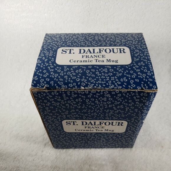 ST DALFOUR Tea Coffee  Cup White New in Original Box Designed In France NOS - Picture 10 of 12